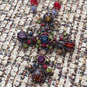Cross jeweled necklace